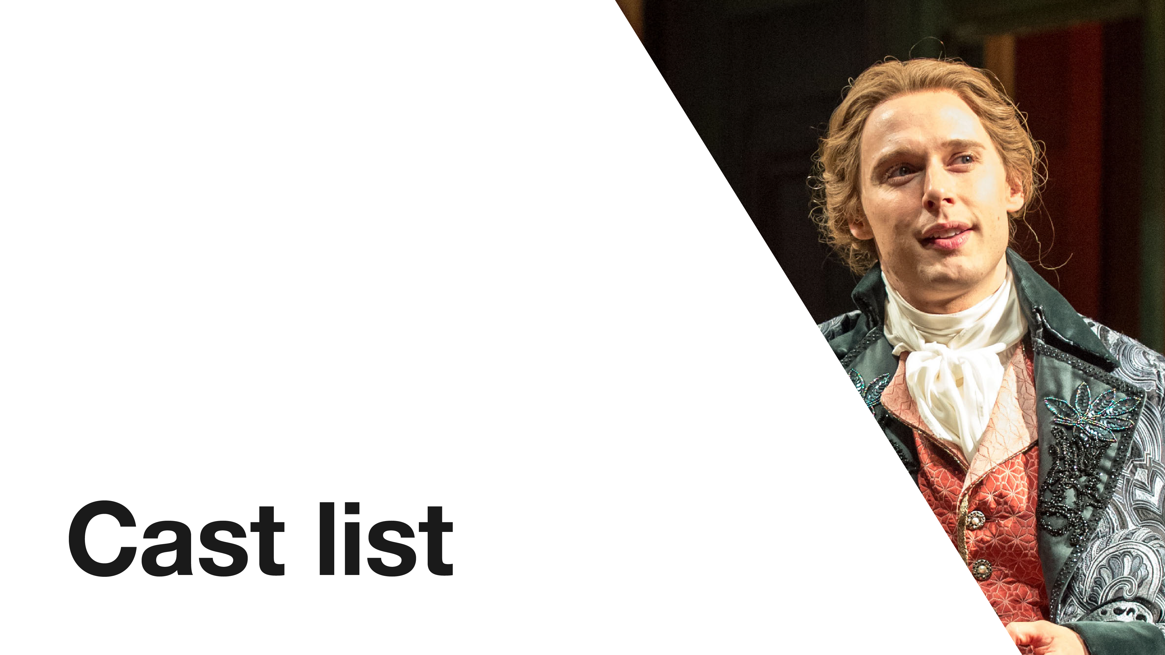 The Beaux' Stratagem: Cast List