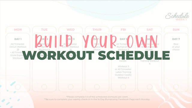 New** Build Your Own Schedule