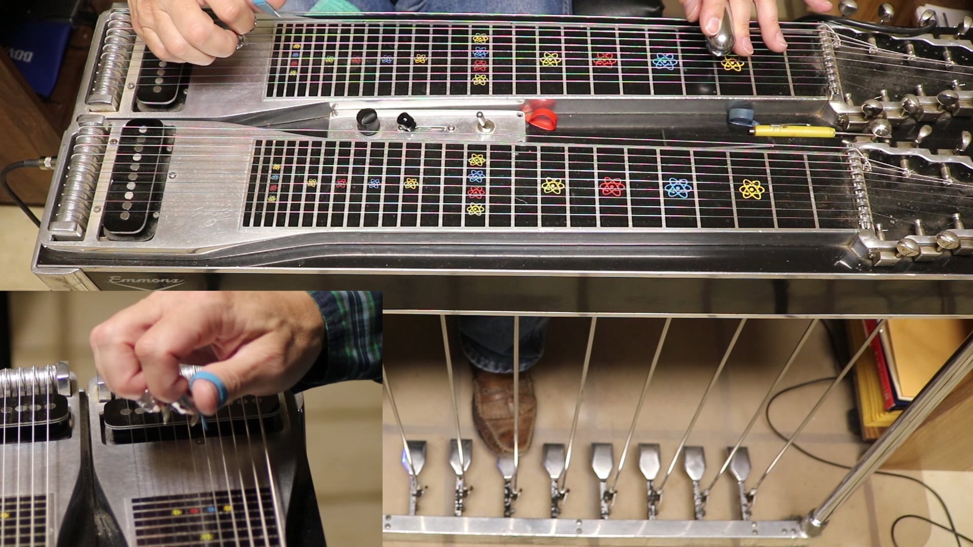 Jim Loessberg C6  Mike Smith type chords with open strings 