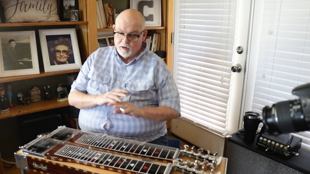 Johnny Cox. C6. Curley Chalker Chord Lick in Bb. 