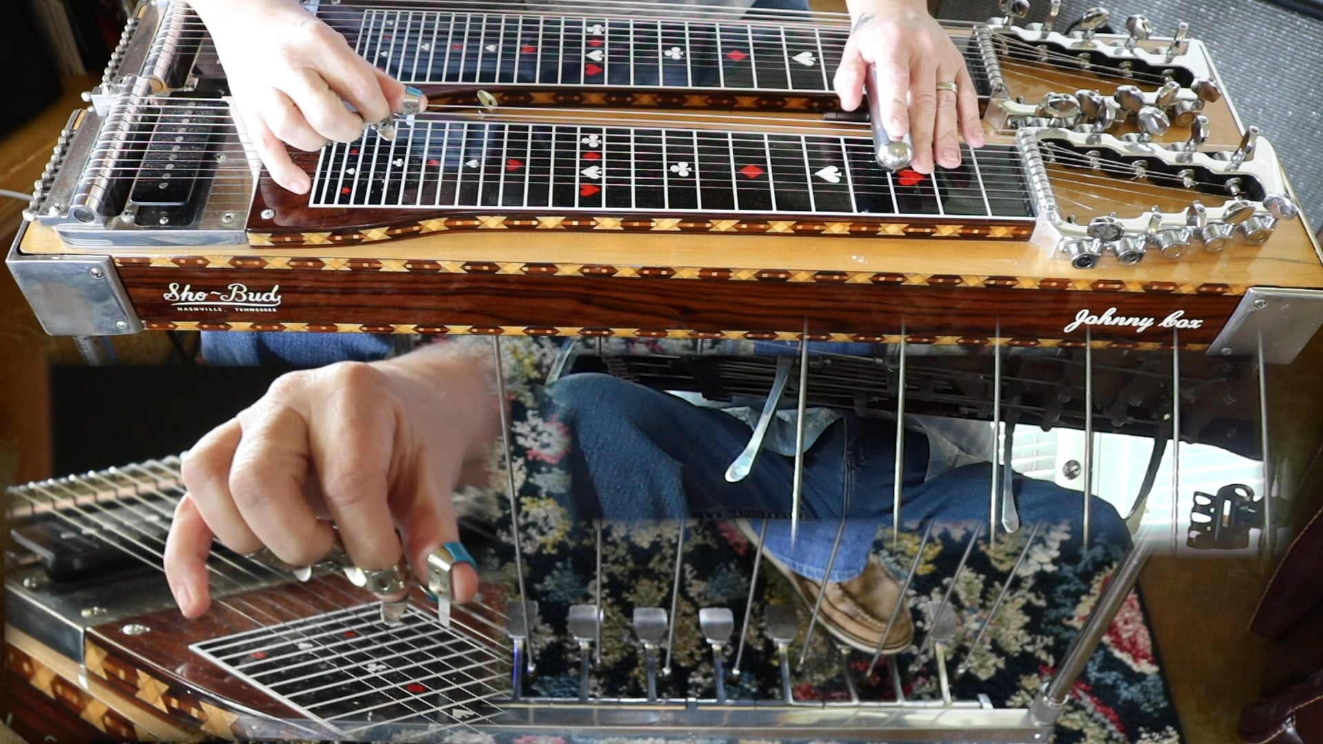 Johnny Cox  E9   2 Counterpoint licks in the key of G