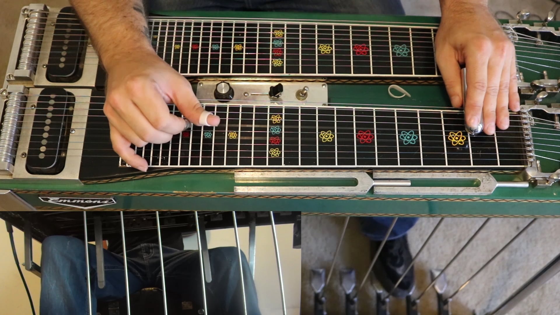 Nathan Flemming E9 adding open strings F# Buddy Emmons end of danny boy lick