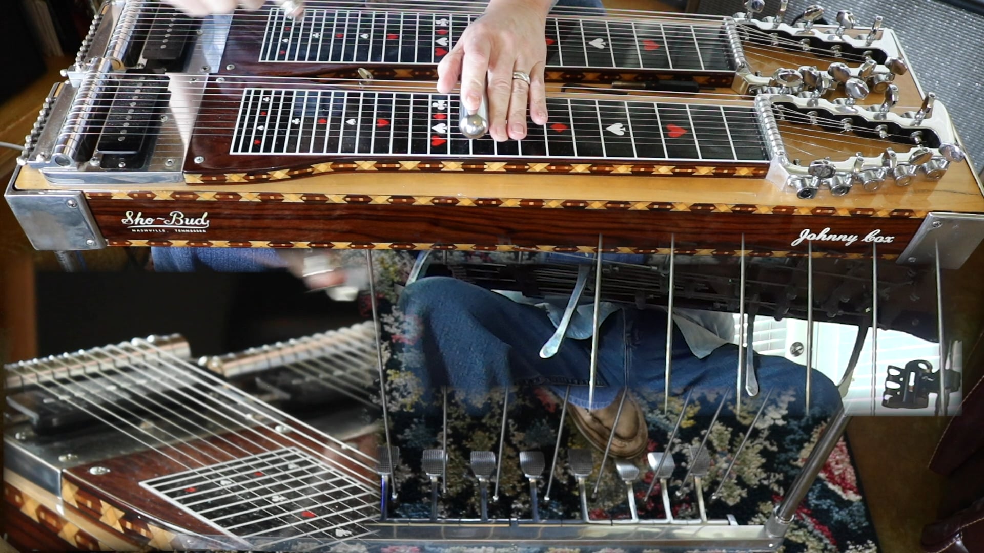 Johnny Cox E9  Talks about simple knee lever setup and examples of not lowering  strings 5 and 10  and Raising String 1