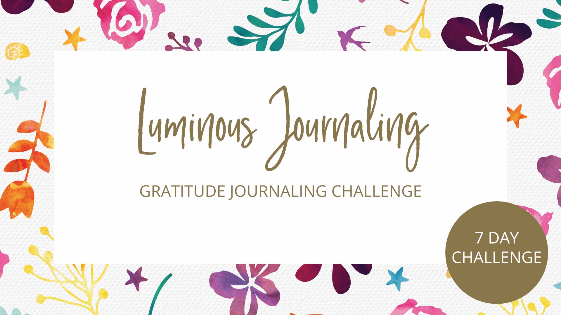 7 Day Gratitude Journal Challenge - Start Here