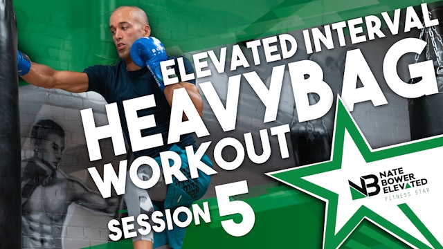 Elevated Heavy Bag Interval Boxing Workout 5 No Music