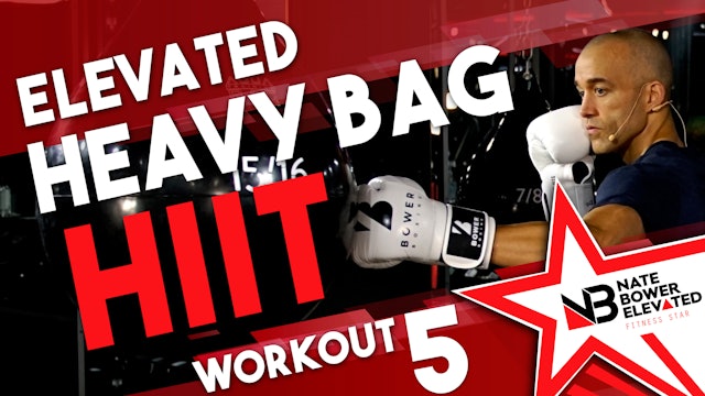 Elevated Heavy Bag HIIT Workout 5 - No music
