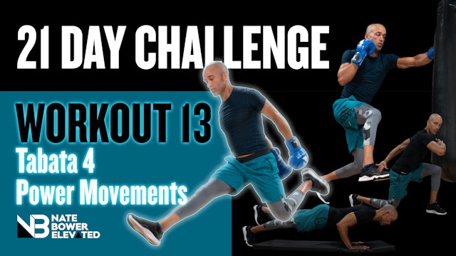 21 Day Challeng Day 13-4 Exercises Tabata
