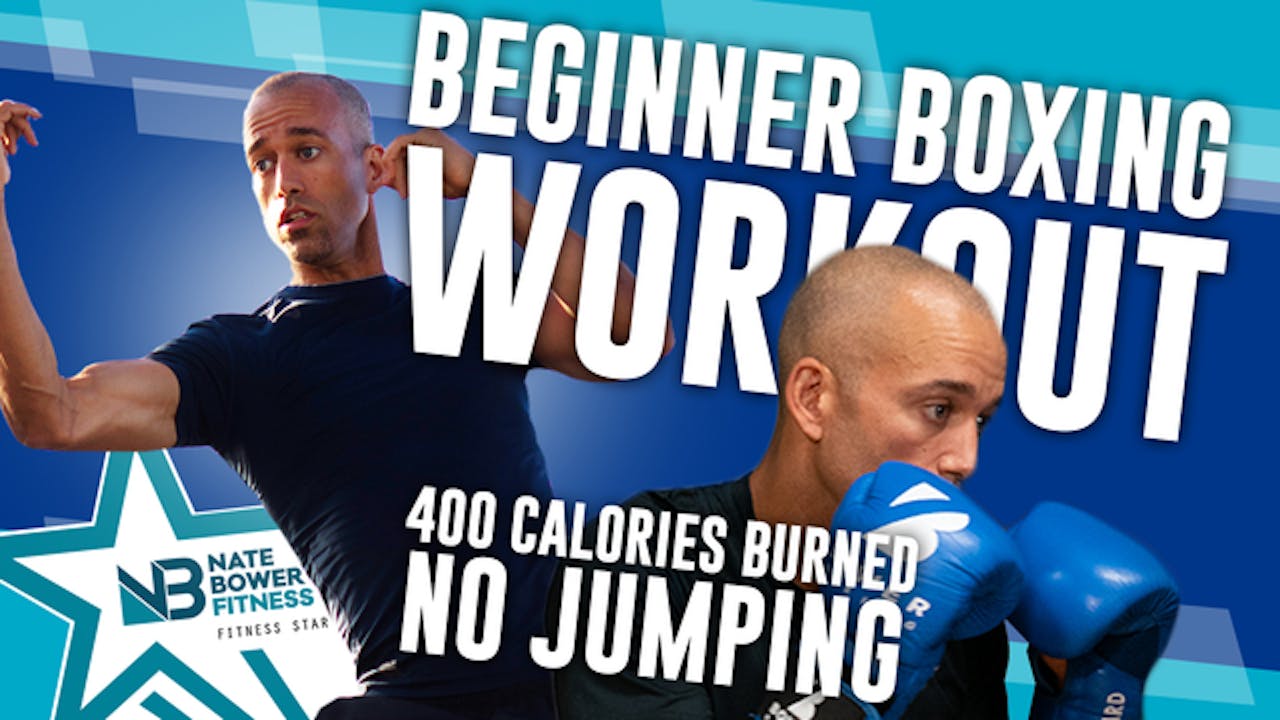 20 Minute All Punching Boxing Workout, 350-400 Calories Burned, NateBowerFitness 