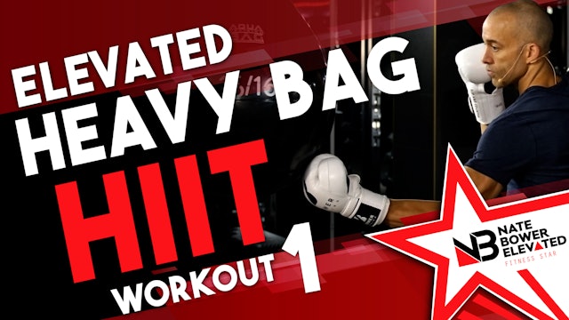 Elevated Heavy Bag HIIT Workout 1 - no music