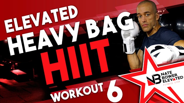Elevated Heavy Bag HIIT Workout 6 No music