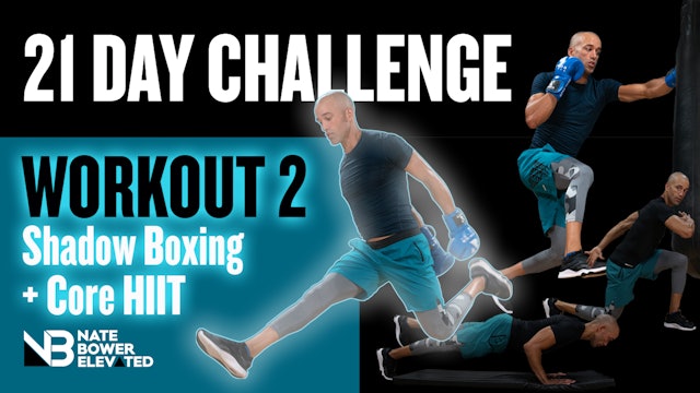 21 DAY FITNESS CHALLENGE DAY 2-Boxing and Core HIIT
