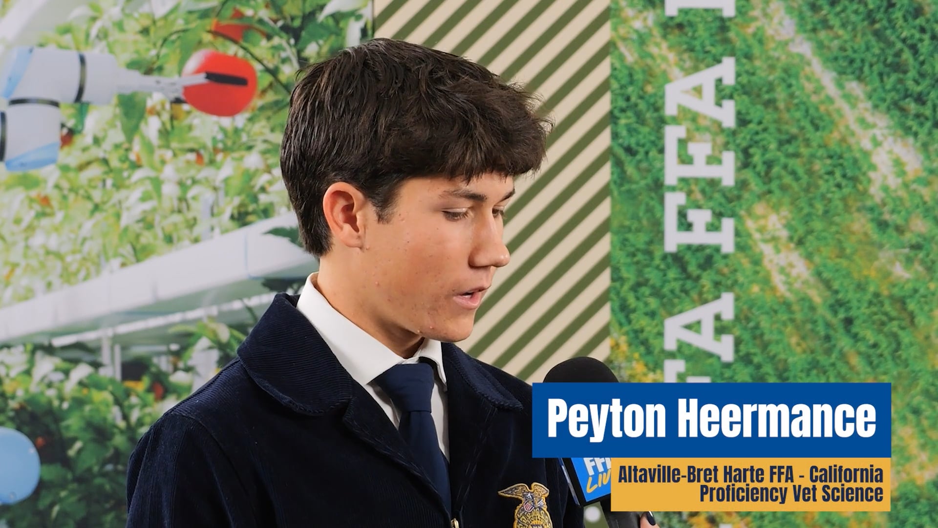 Peyton Heermance 2025 Winner of the Veterinary Science Proficiency