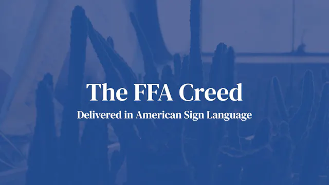 The FFA Creed Delivered in American S...