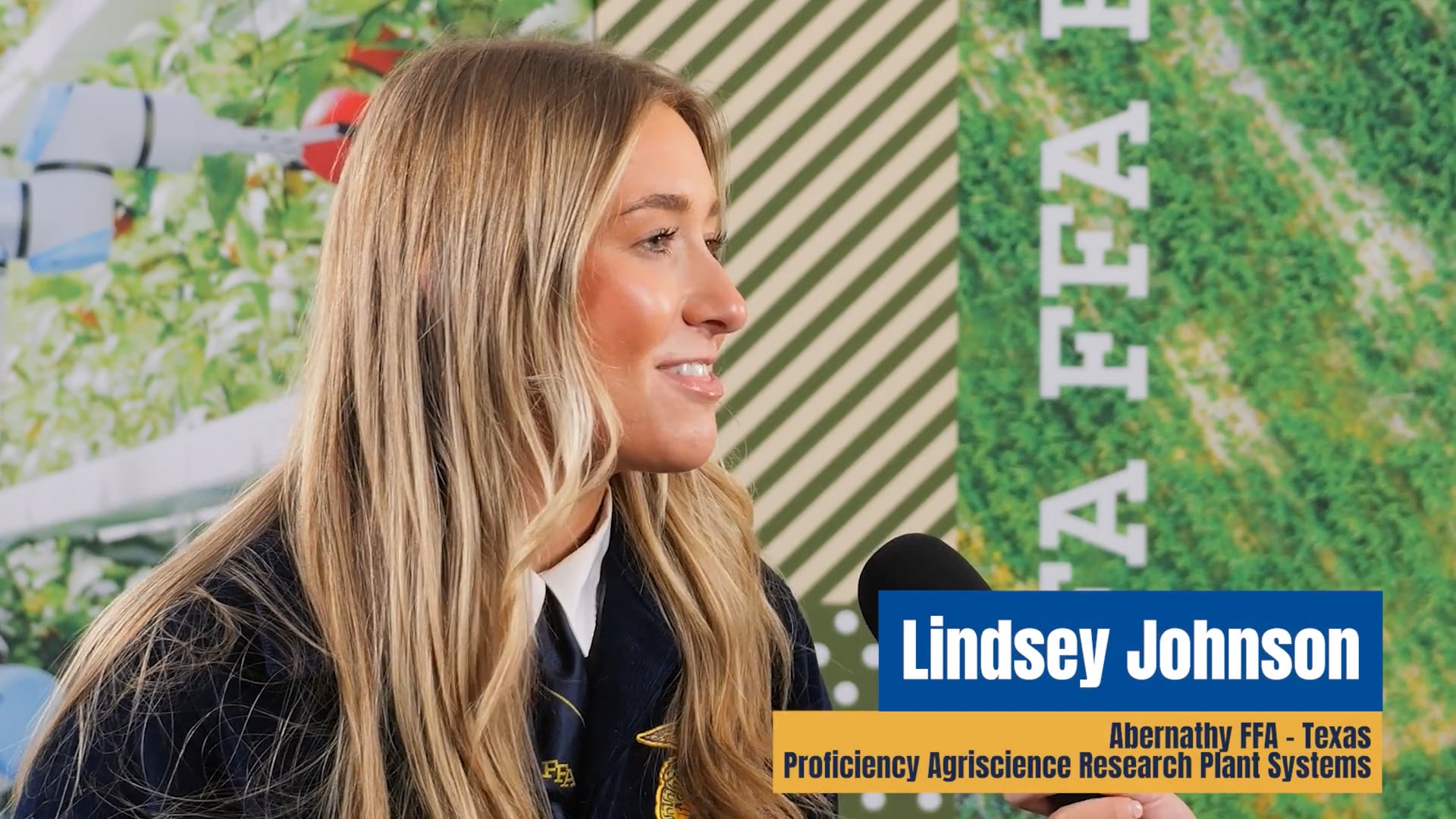 Lindsey Johnson 2025 Winner of the Agriscience Research & Plant Systems Proficiency