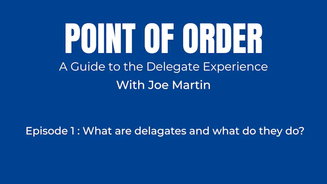Episode 1 | What do Delegates do?