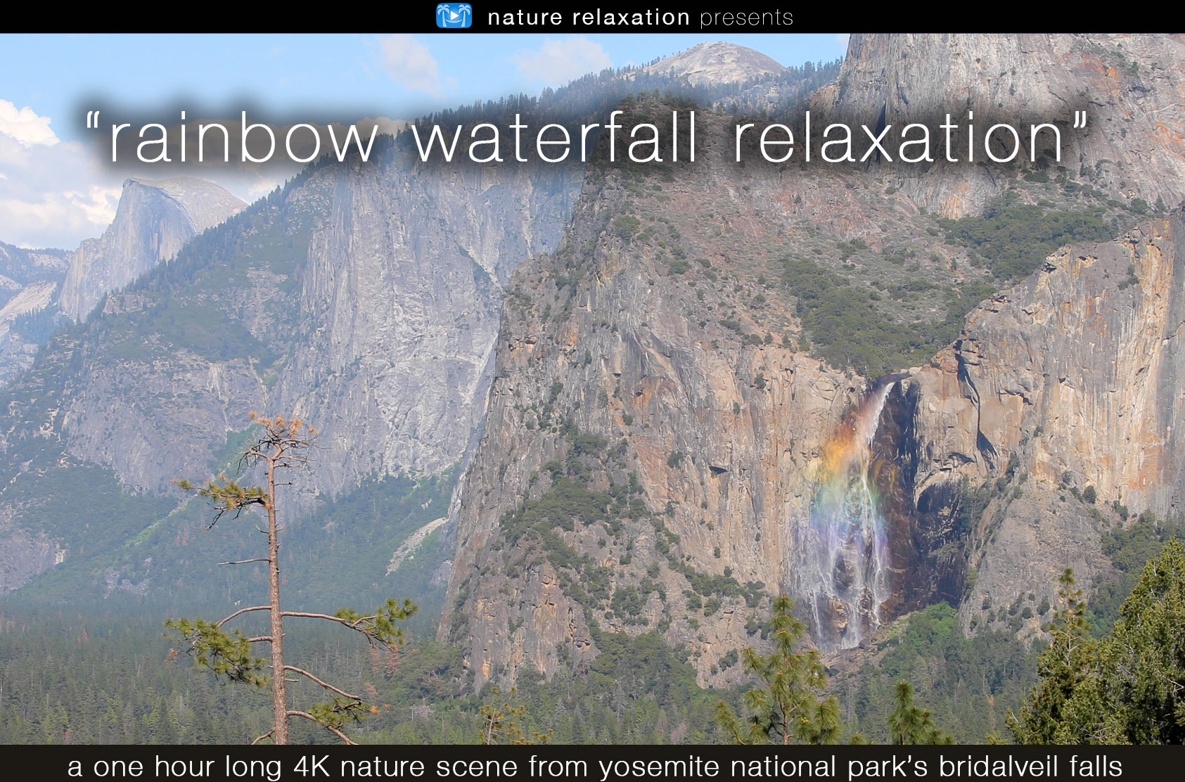 Rainbow Waterfall Relaxation 1 HR Dynamic Video