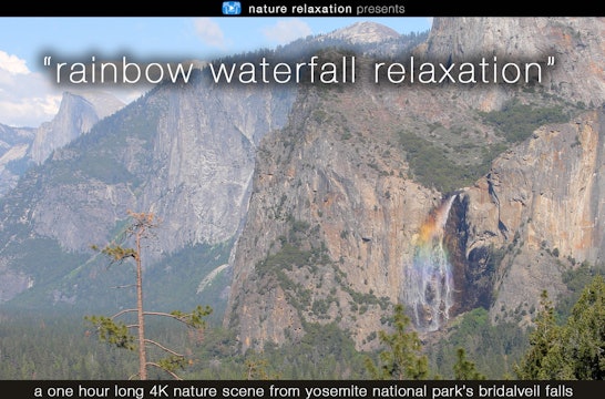 Rainbow Waterfall Relaxation 1 HR Dynamic Video