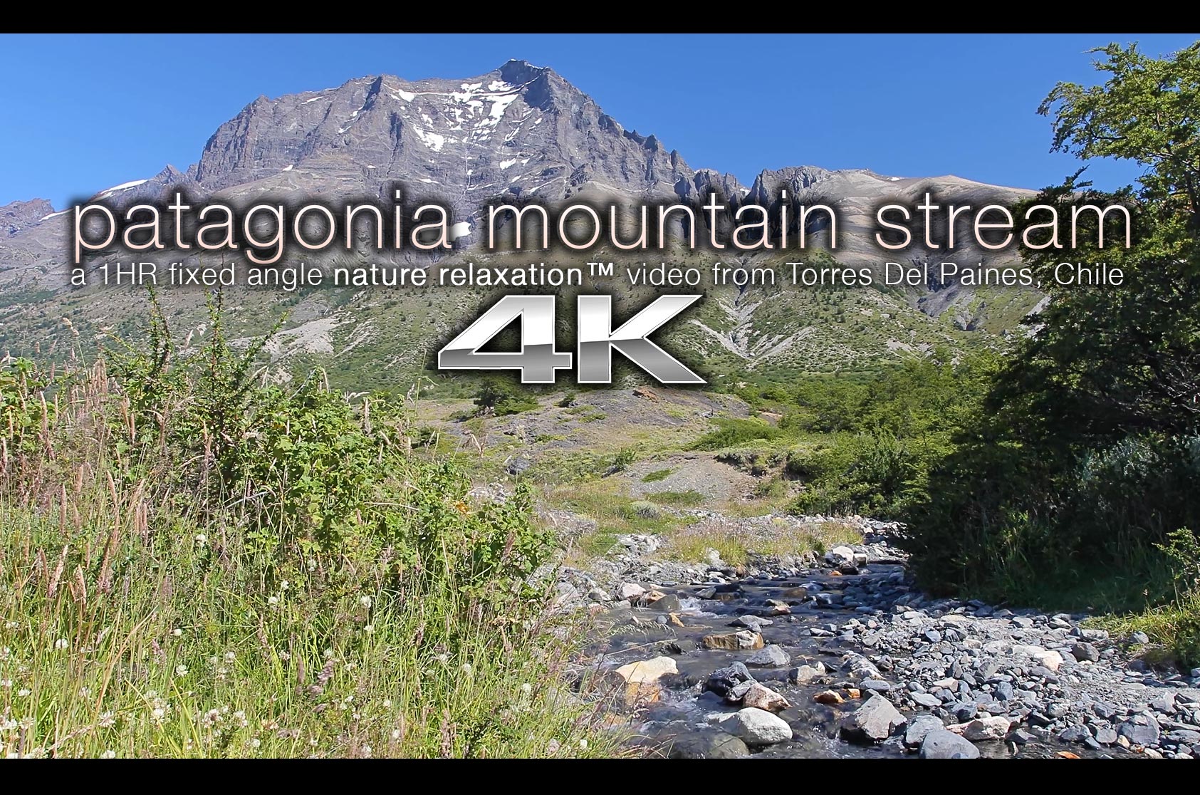 Patagonian Mountain Stream 1 HR Nature Scene - 4K