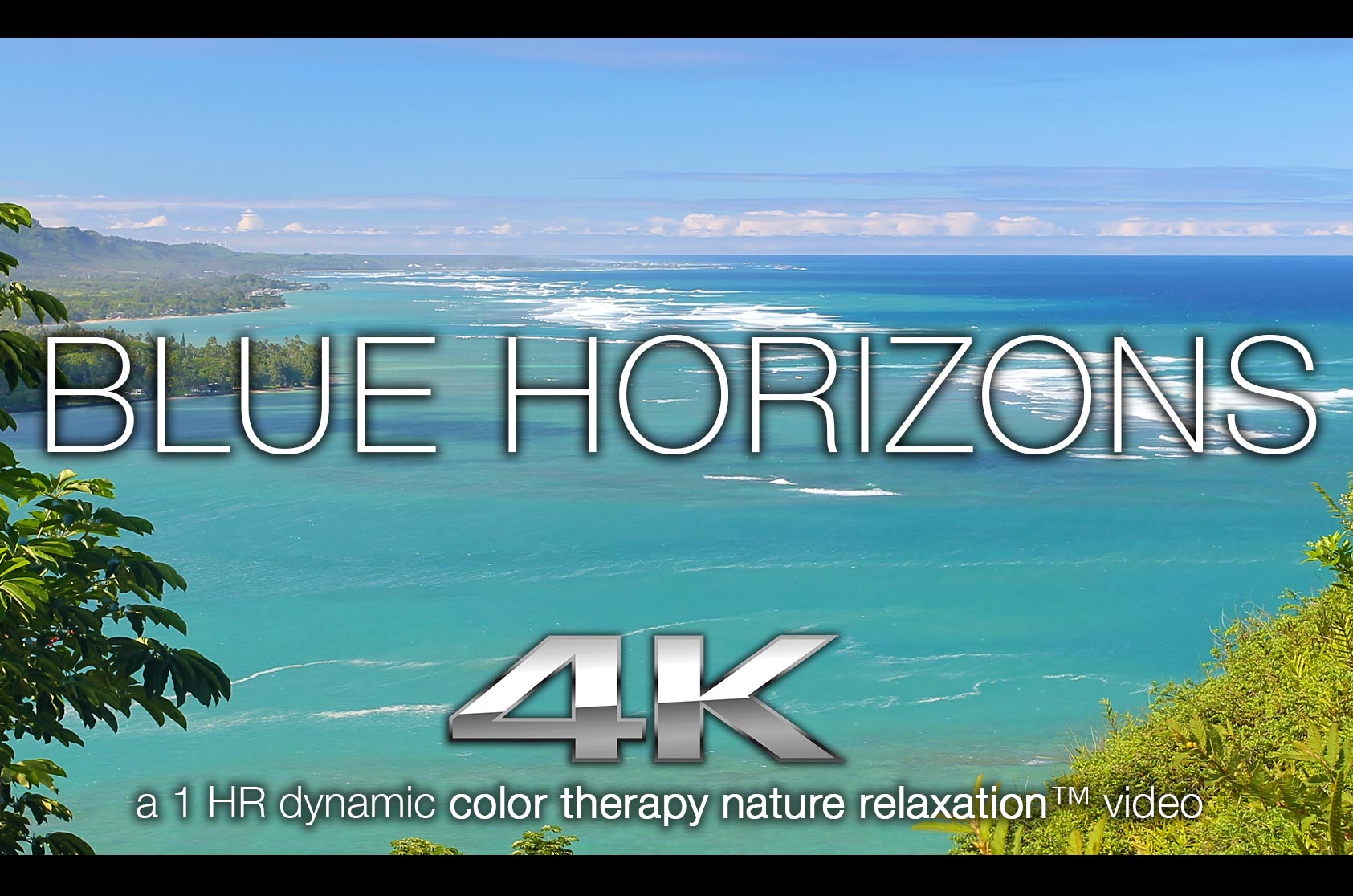 Blue Horizons (Music Only) 1 Hr Dynamic Color Therapy Relaxation Video