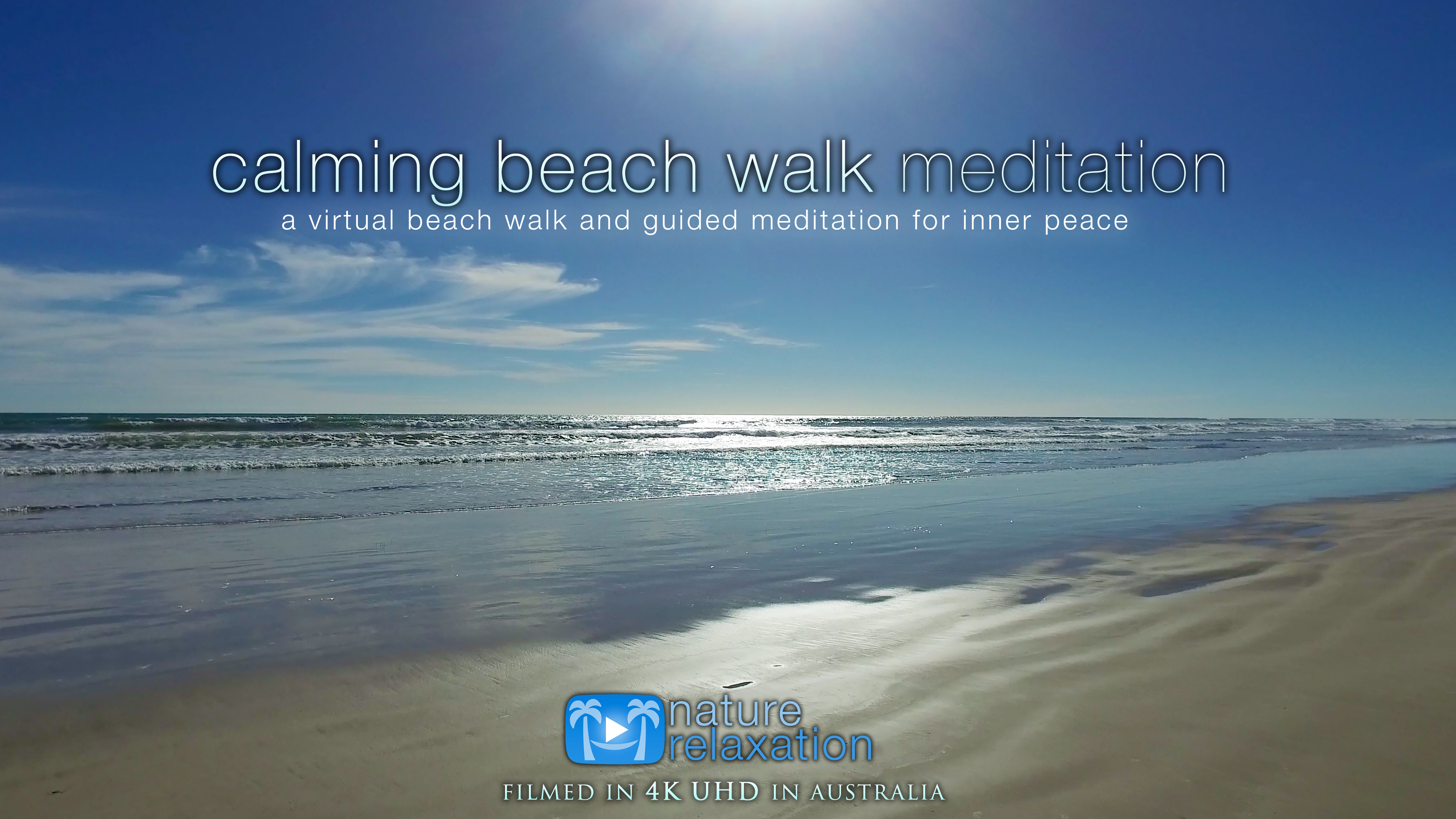 Calming Beach Walk & Meditation + Music- Australia