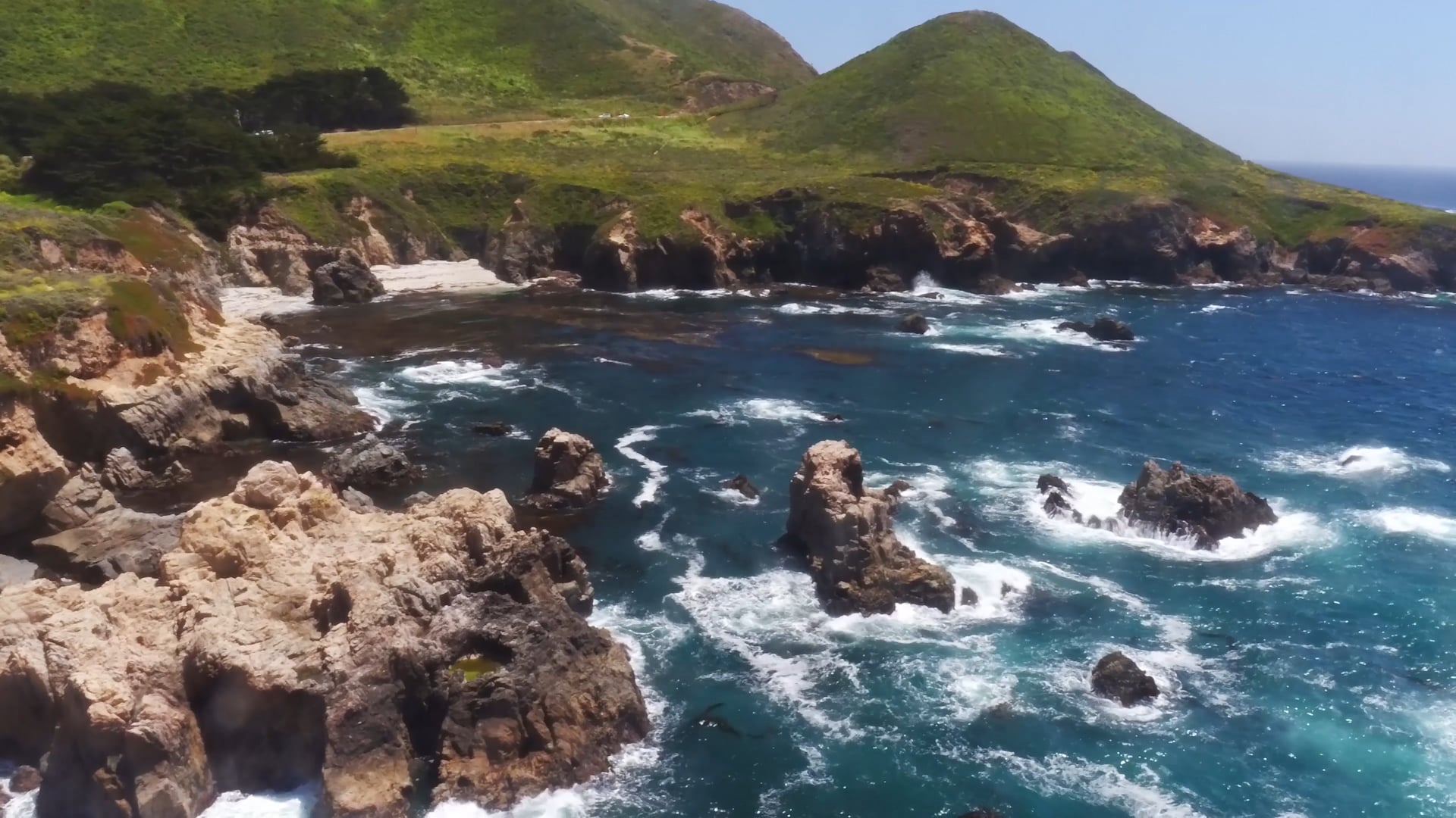 Colorful Coastal Journey (No Music) 18 Min Virtual Walk/Flight in 4K