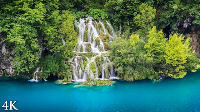 Crystal Waterfalls of Croatia (4K + Music) Plitvice Lakes Natl Park Nature Film