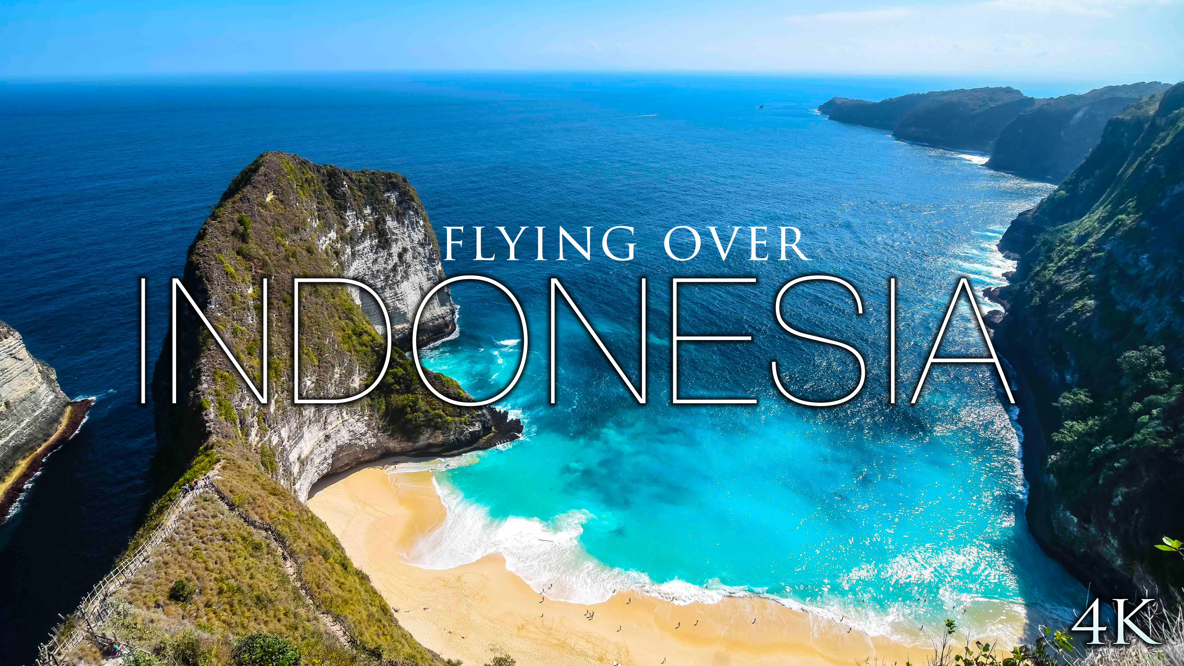 Flying Over Indonesia 30 Minute Aerial Ambient Film in 4K + Music