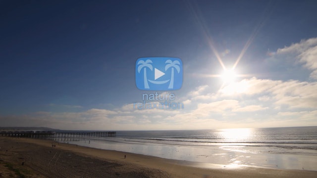 Crystal Pier Sunset Clouds Timelapse 4K Video