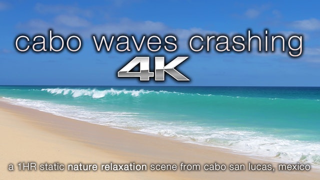 Cabo Waves Crashing 1 HR Static Nature Scene Filmed in 4K
