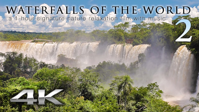 Waterfalls of the World 2 w Music 1HR Nature Relaxation