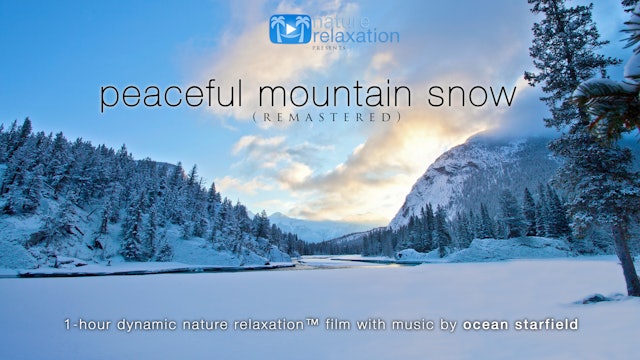 Peaceful Mountain Snow (No Music) 1HR Dynamic Nature Film