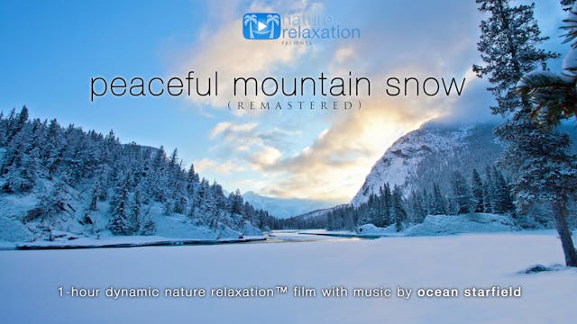 Peaceful Mountain Snow (No Music) 1HR...