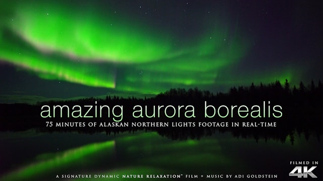 Amazing Aurora Borealis of Alaska 75 Min Dynamic Film + Music Shot in 4K