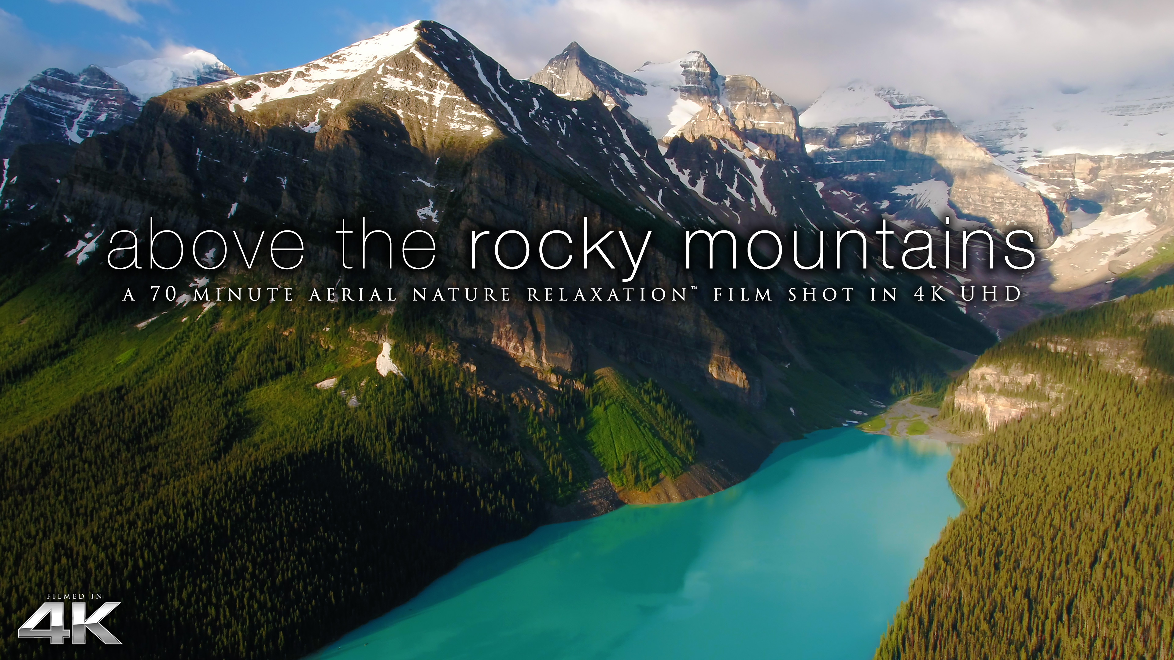 Above the Rocky Mountains of Canada 70 Minute Aerial Film + Music