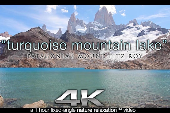 Turquoise Mountain Lake (no music) 1 Hr Static Nature Relaxation HD