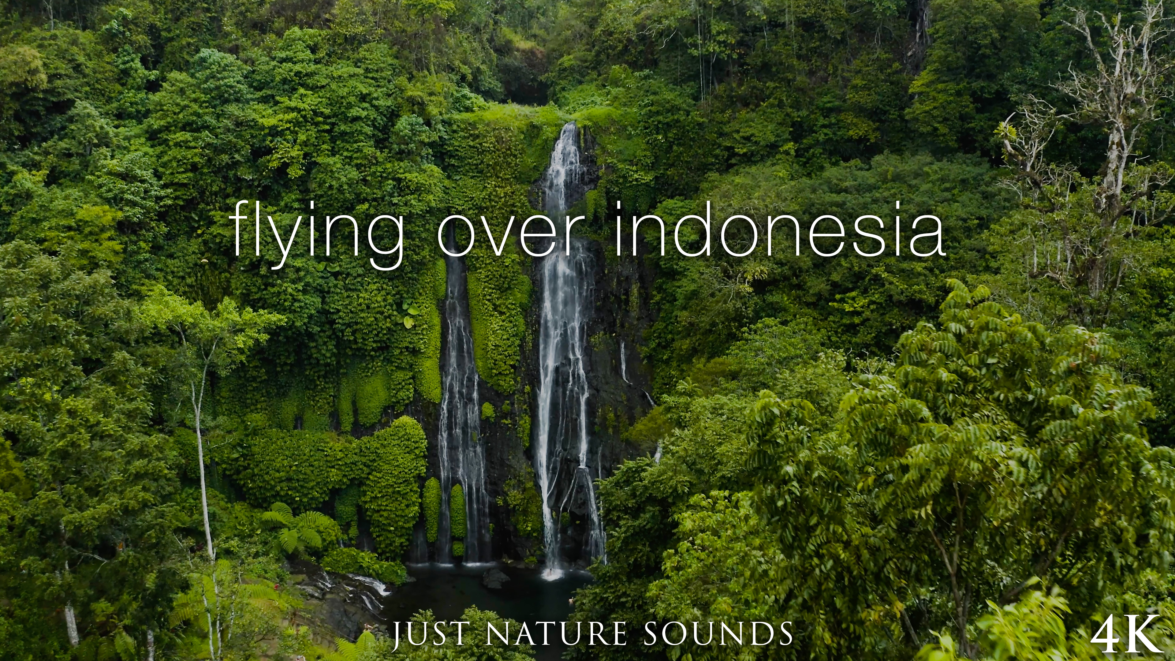 Flying Over Indonesia (Just Nature Sounds) 30 Minute Aerial Film in 4K