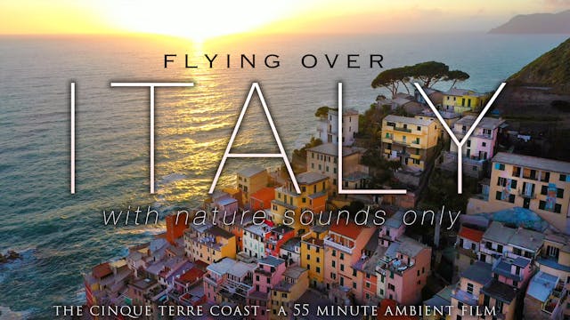 Flying Over Italy (No Music) 1HR Aeri...