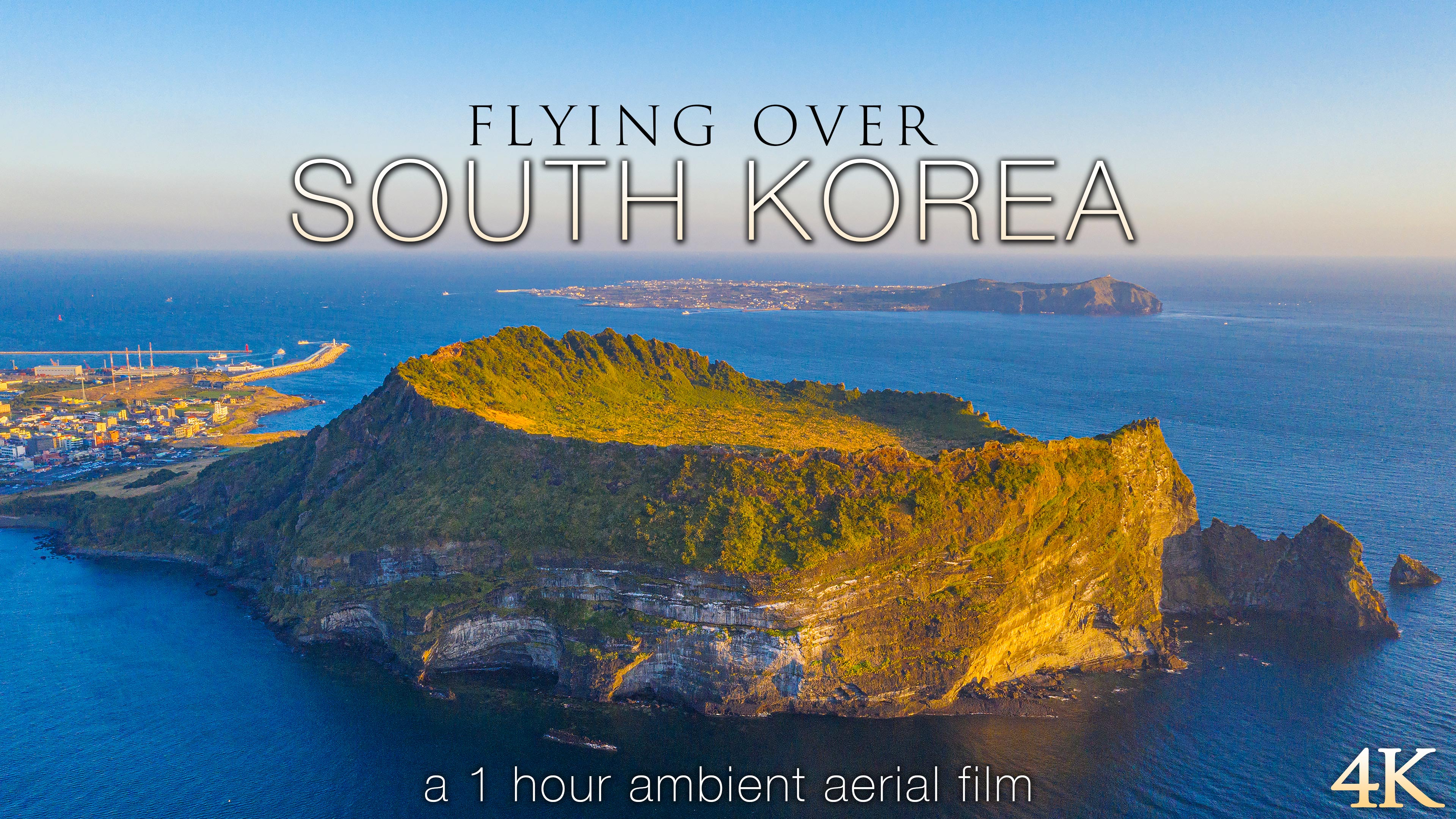 Flying Over South Korea 4K 1 Hour Aerial Ambient Film + Music