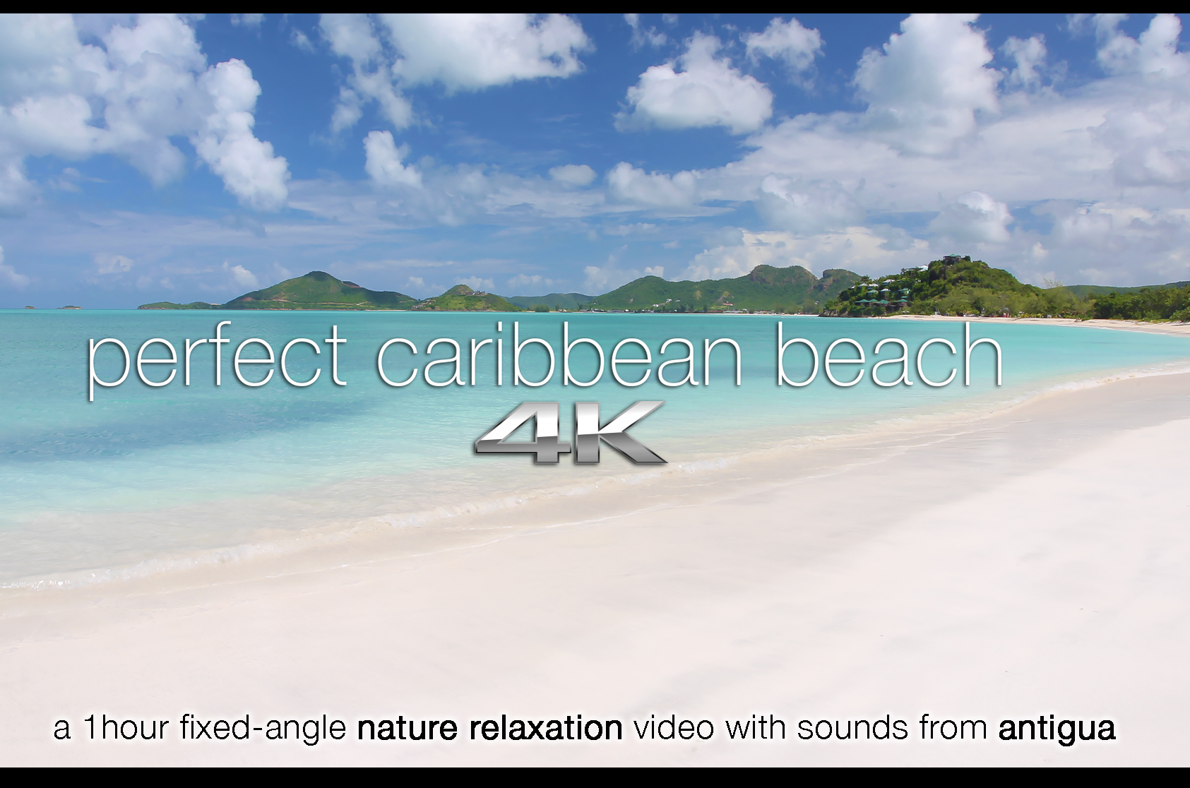 Perfect Caribbean Beach | 1 HR Static Antigua Beach Scene