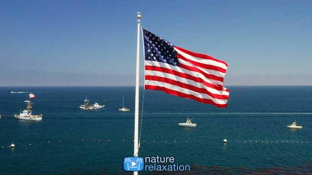 Old Glory Flying 1 Hour 4K Static Nat...
