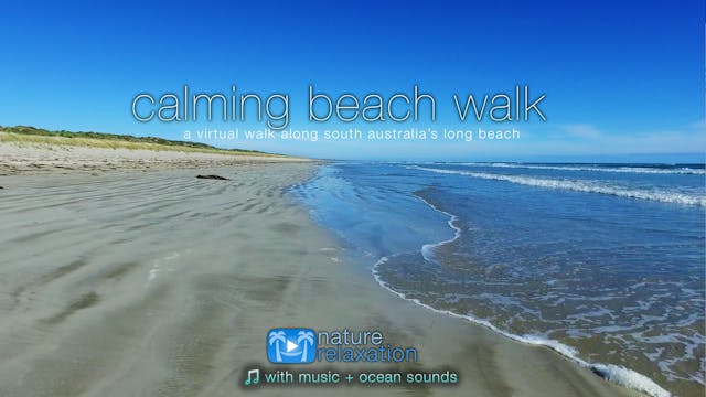 Calming Beach Walk (+Music) Australia...