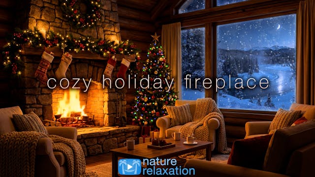 Cozy Holiday Fireplace 4K 8HR Screens...