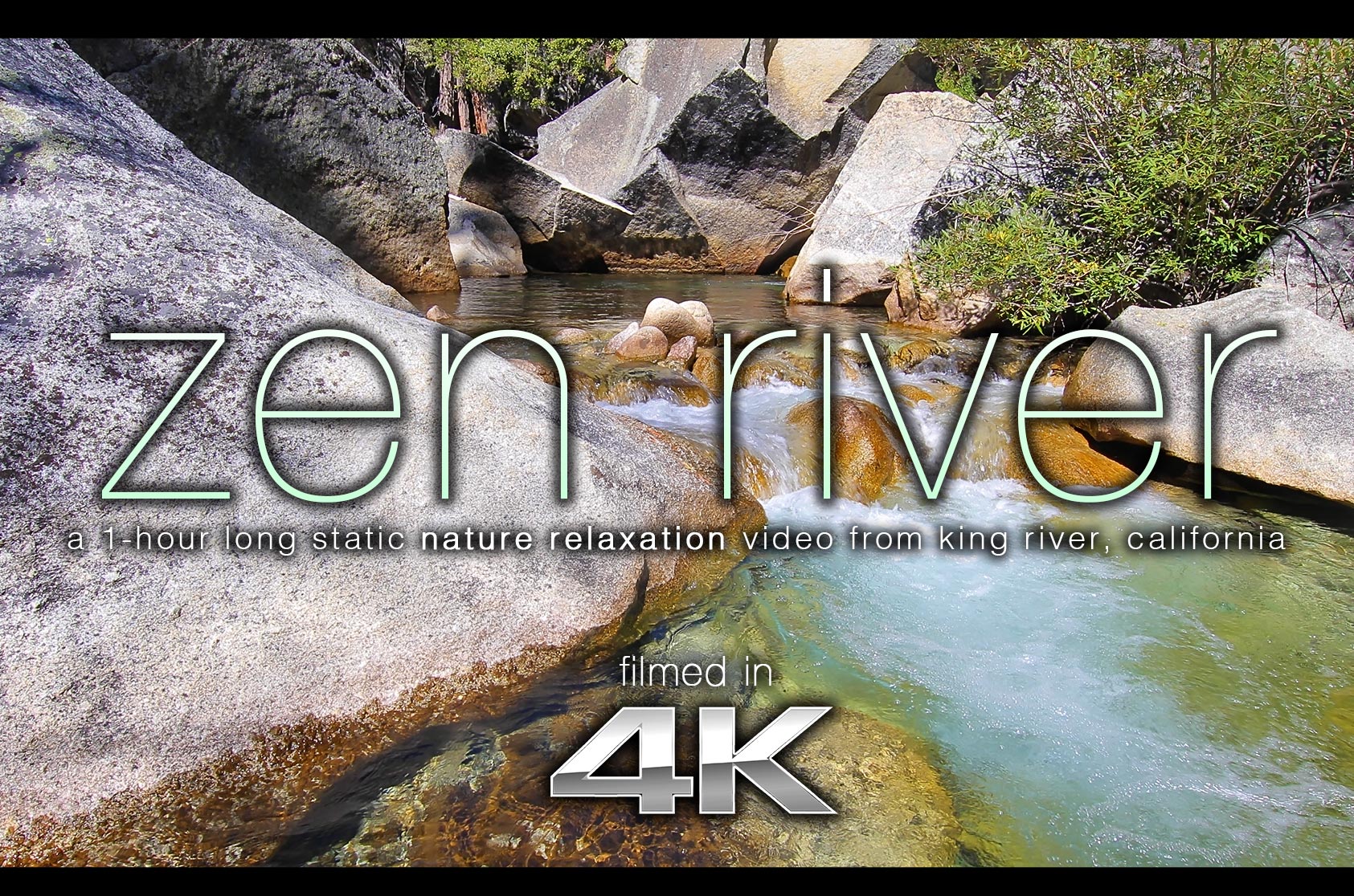 Zen River 1 HR Static Nature Scene Shot in 4K