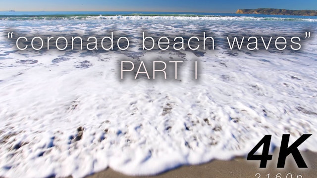 Coronado Beach Waves Part I - 1 HR Static Nature Scene
