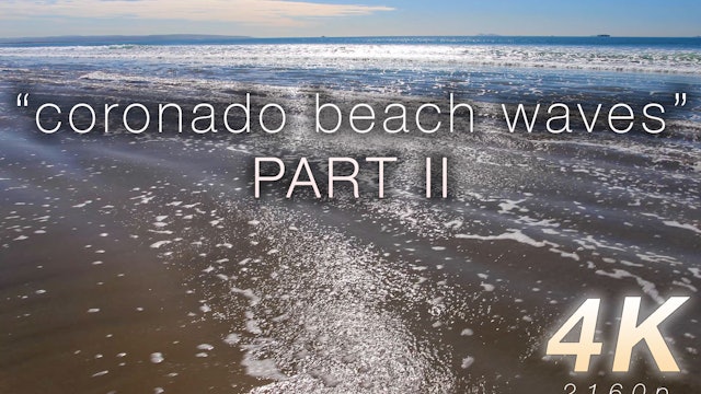 Coronado Beach Waves Part II 1 HR Static Nature Relaxation Video