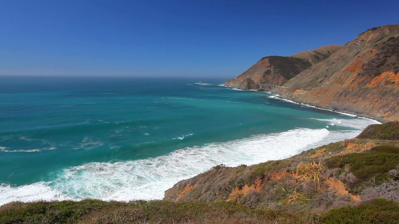 Bixby Bridge Overlook 1 HR Static Nature Relaxation Scene
