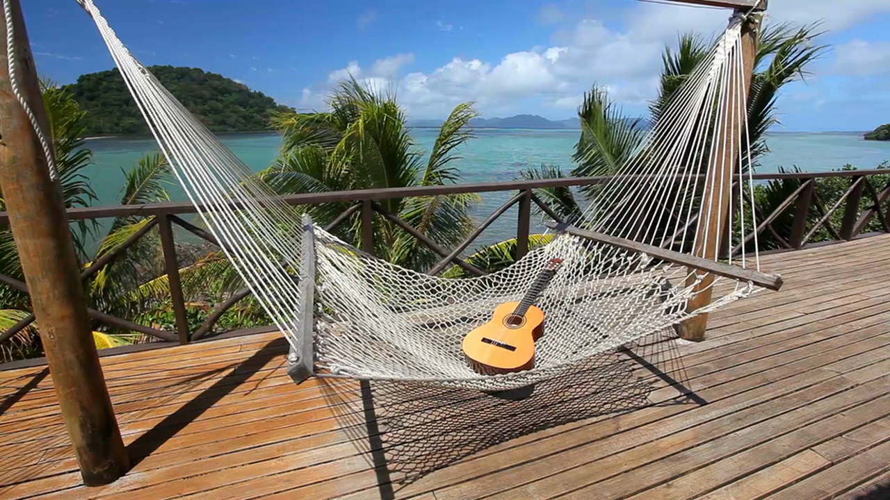 Hammock + Guitar in Paradise 1 Hour Static Nature Video