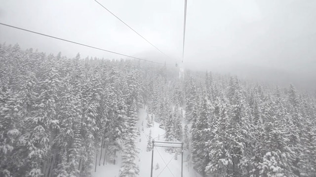 Snowy Gondola Ride 1080p w music