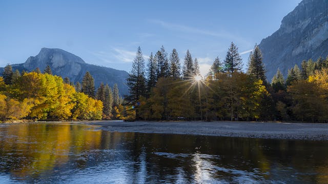 Half Dome and The Merced River Sunris...