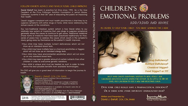Children’s Emotional Problems: ADD/ADHD and More